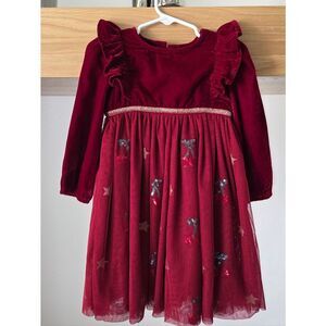 Red Velvet Cherry Sequin Party Dress